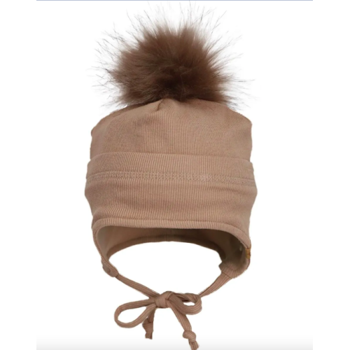 Calikids - Tuque mi-saison avec pompom fausse fourrure amovible - Crème Irlandaise Calikids - Tuque mi-saison avec pompom fausse fourrure amovible - Crème Irlandaise